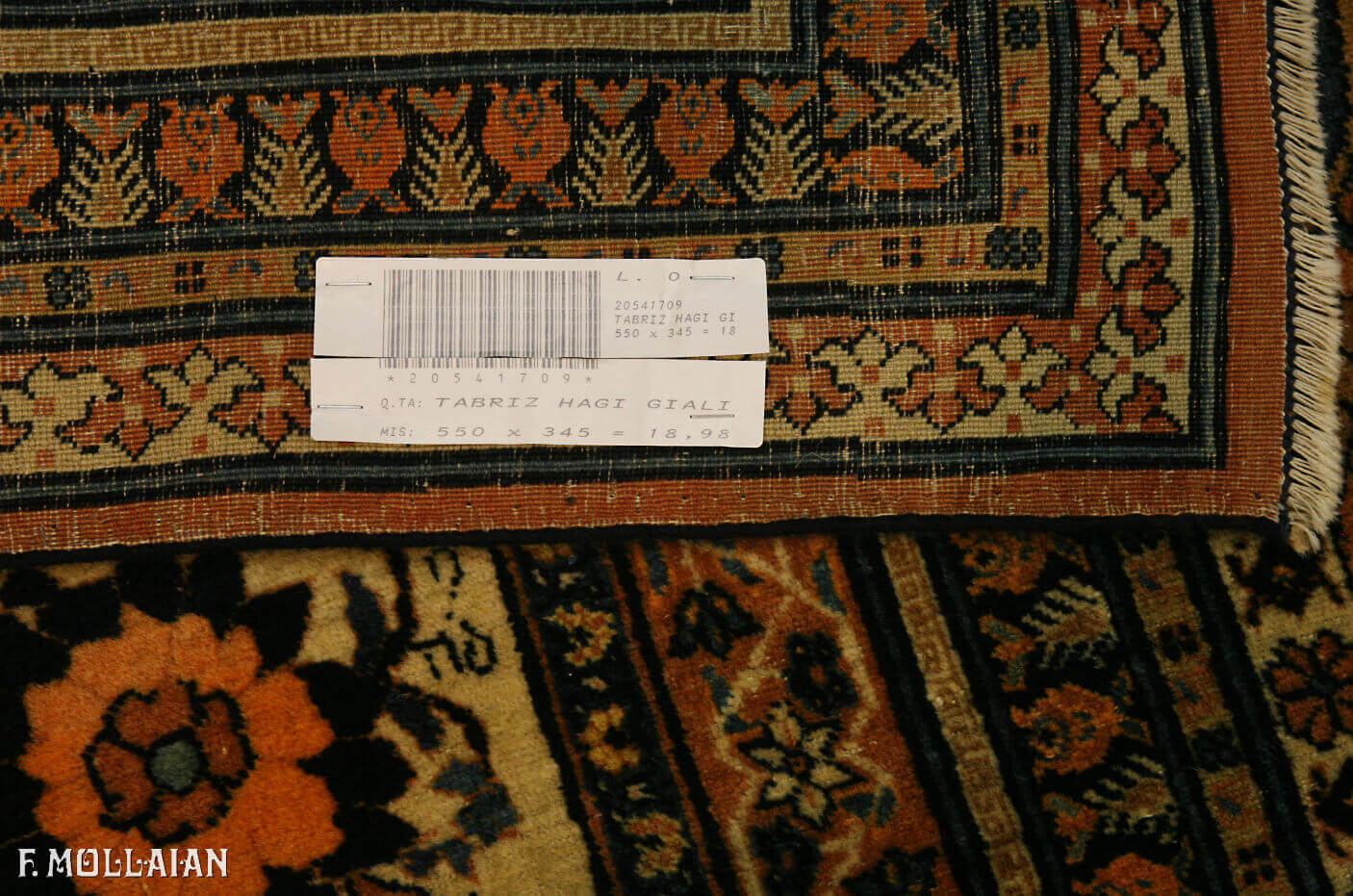 Tappeto Molto Grande Persiano Antico Tabriz Hagi Gialili n°:20541709